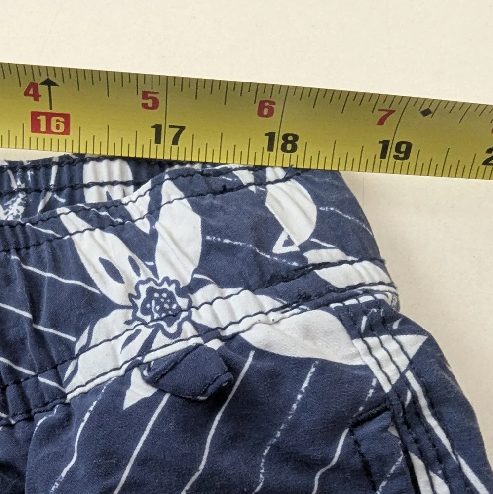 Reyn Spooner Shorts Men's 2XL Blue Swim Trunks Drawstring Floral Hawaiiain